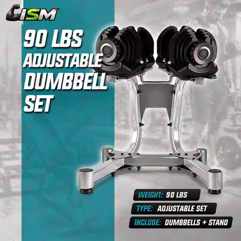 Commercial Gym Adjustable Dumbbell Set 40KG 90LB With Stand Door To Door Heavy Duty Free Weight Stre