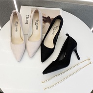 GDC92 HIGH HEEL SHOES 8P HIGH 2 COLORS BLACK AND WHITE LUXURY CLEAR