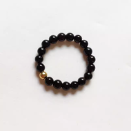 Natural Red Agate round Bead Thin Ring Lucky Charm Ring Year of Birth Cord Tail Ring Little Finger T