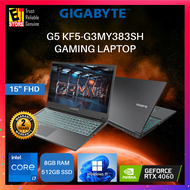GIGABYTE LAPTOP G5 KF5 G3MY383SH (I7-12650H/8GB OR 16GB DDR5/ 512GB SSD/ RTX4060 6GB /15'' FHD 144HZ/ RGB KEYBOARD/ W11/BAG /2Y) GAMING LAPTOP