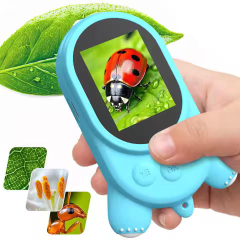 2 IN 1 Kid Microscope & Camera Portable Digital Microscope 000X STEM Educational Gifts for Age 3-12 