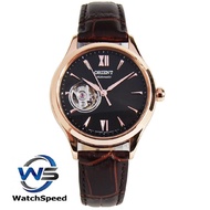 Orient RA-AG0023Y Automatic Open Heart Japan Movt Brown Dial Leather Analog Ladies / Womens Watch