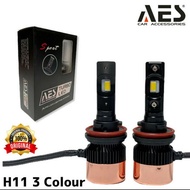 H11 AES 3 Color LED Headlight Turbo Headlight