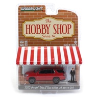 Greenlight 97140-F The Hobby Shop Series 14-2022 Chevy Tahoe LT Texas Edition with Man in Suit 1:64 