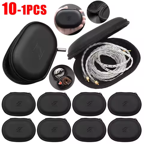 PU Leather Earphone Holder Case Accessories Earphones Storage Bag Organizer Square Shaped for BA10 A