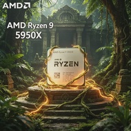 AMD | AMD Multi-Thread Original Loose AMD Ryzen 9 5950X AM4 Processor 3.4GHz-4.9GHz 105W Ideal for W