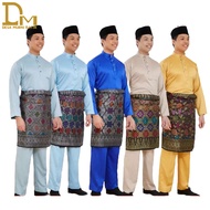 DESA MURNI BATIK Baju Melayu Adam Tradisional Regular Fit Satin Paloma Dewasa XXS- 5XL K16 Hingga K2