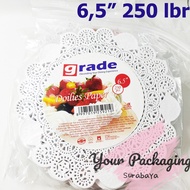 Paper Doilies 6.5" Inch Round White Doyleys 250 Sheets Lace Paper Doilies