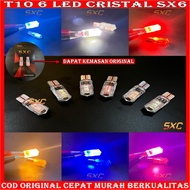 DC T10 LED LIGHTOriginal 6 LED CRYSTAL 12 DCVOLT PREMIUM QUALITY T10 6 LED MOTORCYCLE TURN SIGNAL LI