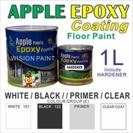 1L ( 1 liter ) APPLE Epoxy Coating Paint / white / black / primer grey or clear coat / for floor finish coat / wpc