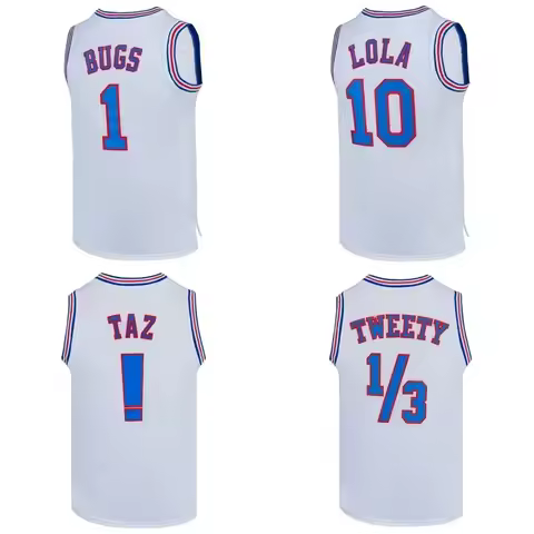 ♥2026 New Movie Space Jam Lola bugs basketball jerseys mens sleeveless tops Tune Squad breathable Tw