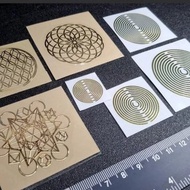 神聖幾何金屬貼紙組合