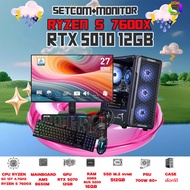SETCOM+MONITOR BONMECOM2 ครบเซ็ตพร้อมจอ / CPU AMD AM5 RYZEN 5 7600X / RTX 5070 12GB / Case เลือกได้
