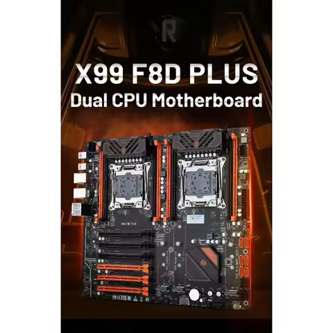 FOR HUANANZHI X99 F8D PLUS LGA 2011-3 XEON X99 Motherboard with E5 2680 V4*2 with 4*32G DDR4 RECC Me