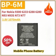 New Replacement Mobile Phone Battery Batter 3.8V 1070mAh BP-6M For Nokia 9300 6233 6288 6280 N93 N93