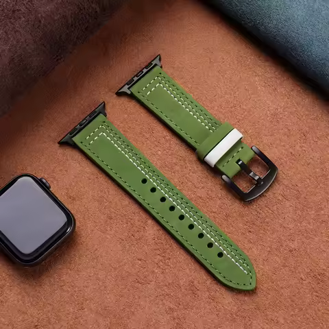 Leather strap For Apple watch band 46mm 44mm 45mm 49mm 41mm 42mm Accessorie correa bracelet iWatch s