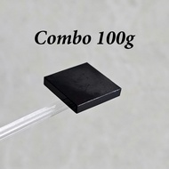 Combo 1 ounce of 2x2 black smooth tiles
