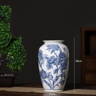 New Chinese style antique blue and white porcelain vase decoration ceramic vase living room decorati