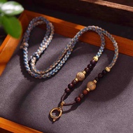 T Thailand Amulet Chain Handmade Hand Rubbed Cotton Rope Tibetan Style Thangka Pendant Rope Necklace