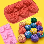 Medium Rose Silicone Cake Mould Jelly Mould Pudding Mould 6-in-1