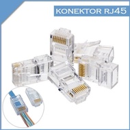 RJ45 RJ 45 CONNECTOR CONECTOR KONEKTOR JARINGAN ENTERNET INTERNET LAN CAT 5 CAT5 CAT 5E CREAMPING