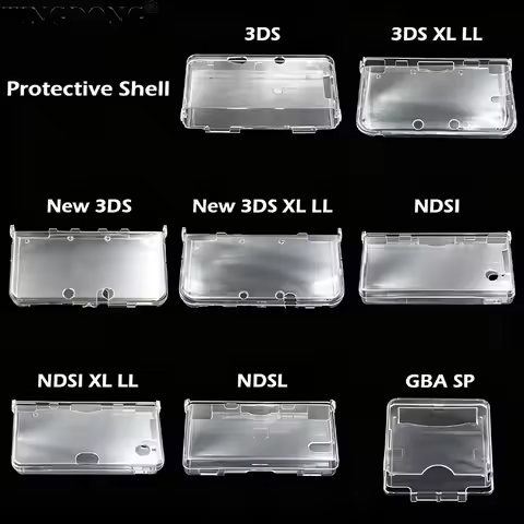 Crystal Clear Plastic Protective Hard Shell Case Cover for GBA SP NDSL DSI NDSi XL 3DS XL New 3DS XL