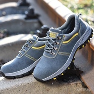 Size 36-45 Waterproof Safety Shoes Safety Boots Steel Toe Cap Genuine Leather Welder Shoes Anti-smas