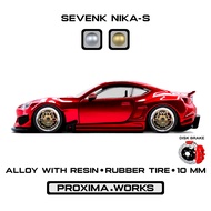 PROXIMA PX33 PREMIUM ALLOY SevenK NIKA-S WHEELS 10mm DISK BRAKE 1/64 Diecast Rubber Tires