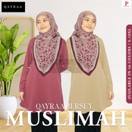 QAYRAA PART 6 (2XL-7XL) JERSEY MUSLIMAH PLAIN / TSHIRT JERSEY SUKAN / JERSEY CASUAL PLAIN BLOUSE