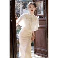 EAGLELY 2024 Fairy National Retro Daily Beige Lace Evening Dresses Elegant Formal Ball Gown For Debu