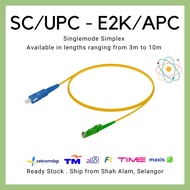 Patchcord SC/UPC-E2K/APC -  Singlemode Simplex Fiber Optic Patch Cord Cable 3.0mm - 5M