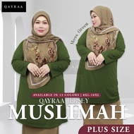 𝐐𝐀𝐘𝐑𝐀𝐀 Jersi Muslimah 𝐏𝐋𝐔𝐒 𝐒𝐈𝐙𝐄 8XL-10XL (𝐏𝟐) / Baju Jersey Muslimah Plain Plus Size