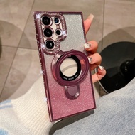 Ốp kim cương lấp lánh cho Samsung Galaxy S24 Ultra S22 S23 Plus 22Ultra s23ultra s22plus giá đỡ từ t