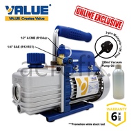 VALUE Home & Car Air-Cond Single Stage Vacuum Pump VH115N (1.5CFM)