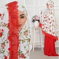 HOT SALE Telekung floral lace /telekung bercorak lace /telekung lace bajutabligh batik viscose  Muslimah