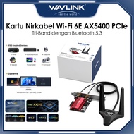 Wavlink WiFi 6E PCIe Network Card, Tri-Band AX210 Wireless Adapter for Windows 10/11
