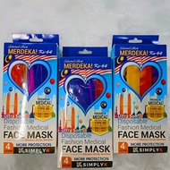 FACE MASK / 4 PLY MEDICAL FACE MASK NEGARAKU AND GEMILANG Mask Fashion Face Mask by SimplyK Earloop &amp; Headloop