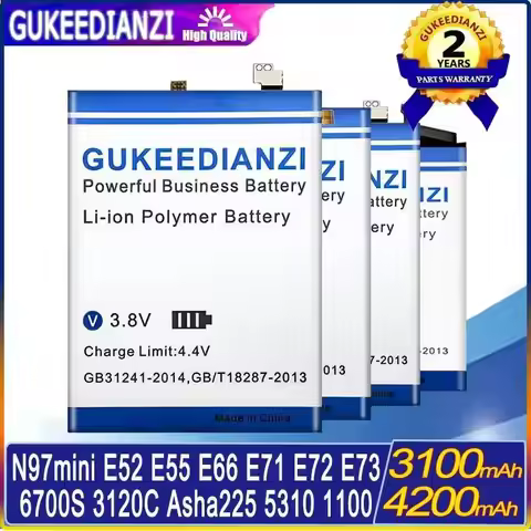 Battery For Nokia BP-4L BL-5CA BL-5B BL-4D BV-T5C BL-4CT BL-4U BL-4UL N97 mini E52 E55 E66 E71 E72 E