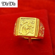 Original 916 Gold Domineering Men's Adjustable Ring Fortune Lucky Ring Dragon Ring