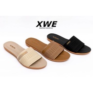 XWE women slide flat shoes / selipar wanita  (Ready Stock )