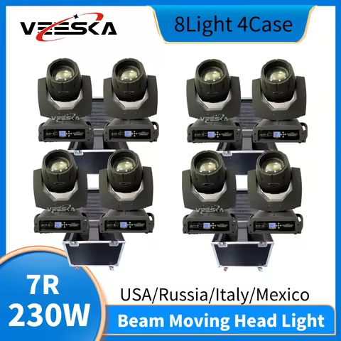 8pcs/lot,Beam 230w 7r Sharpy beam 7r 230w moving head light with Flight case beam 230w 7r Light Beam