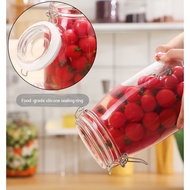 MK GLASS Jar Glass sealed jar food bottle honey lemon passion fruit bottle(500ML)(1pcs)