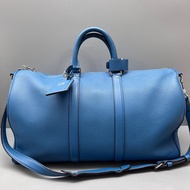 LV 98新 藍色荔枝紋Keepall45旅行袋