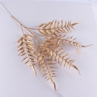 1pc Golden Artificial Plants Eucalyptus Maple Leaf Christmas Decor Home Living Room Desk Decoration 