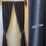 GLOSSY BLACKOUT CURTAINS, 6 WAVES