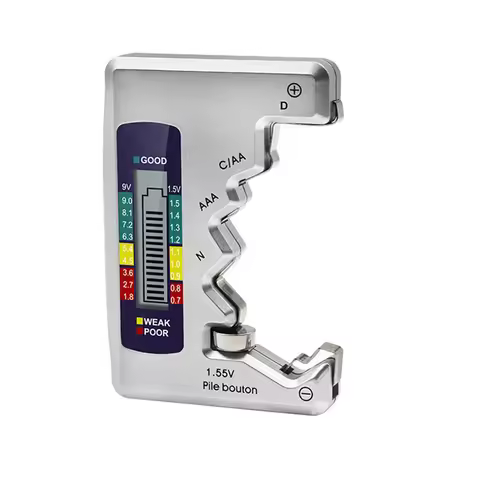 Universal Digital Battery Tester LCD AA/AAA/9V/1.5V Button Cell Battery Capacity Check Detector Capa
