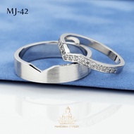 Maheswari Jewelry - SIlver SIlver SIlver Engagement Ring Wedding Ring MJ-42