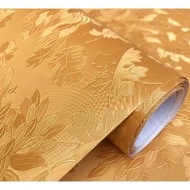 SAVING PACKAGE 4 ROLL Pay 100K Luxury Aesthetic Bedroom Wall Sticker Wallpaper with Plain Floral Mot