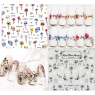 Ultra-Thin Manicure Adhesive Sticker Ink Sketch Flower Painting Manicure Sticker HY (421)