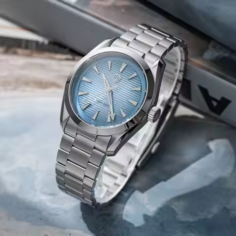 Watchdives WD0006B VH31 Quartz Wristwatches White Mops Dial AR Sapphire Luminous BGW9 100M Waterproo